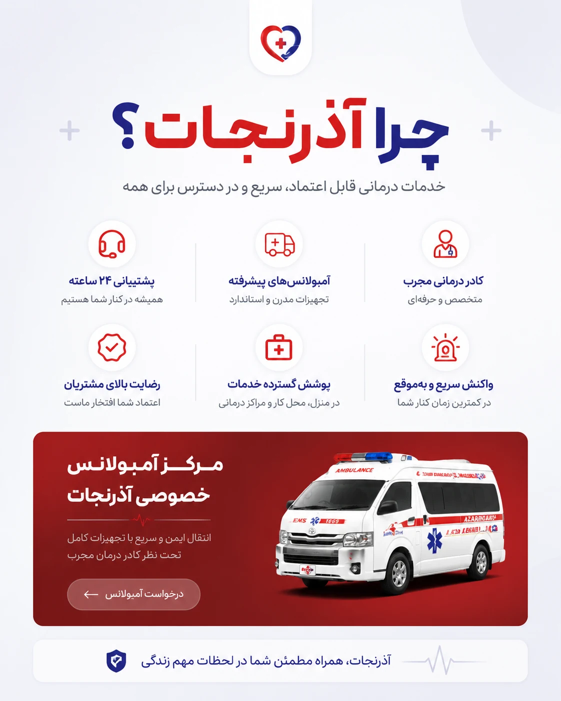 طراحی سایت آمبولانس آذرنجات