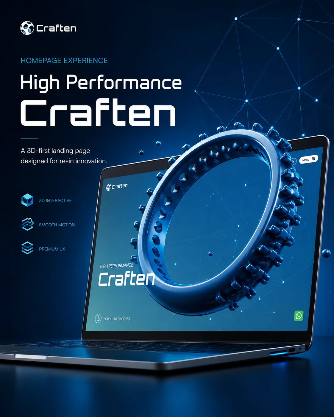 طراحی سایت سهبعدی Craften