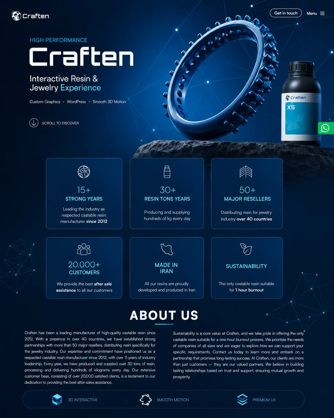 طراحی سایت سهبعدی Craften