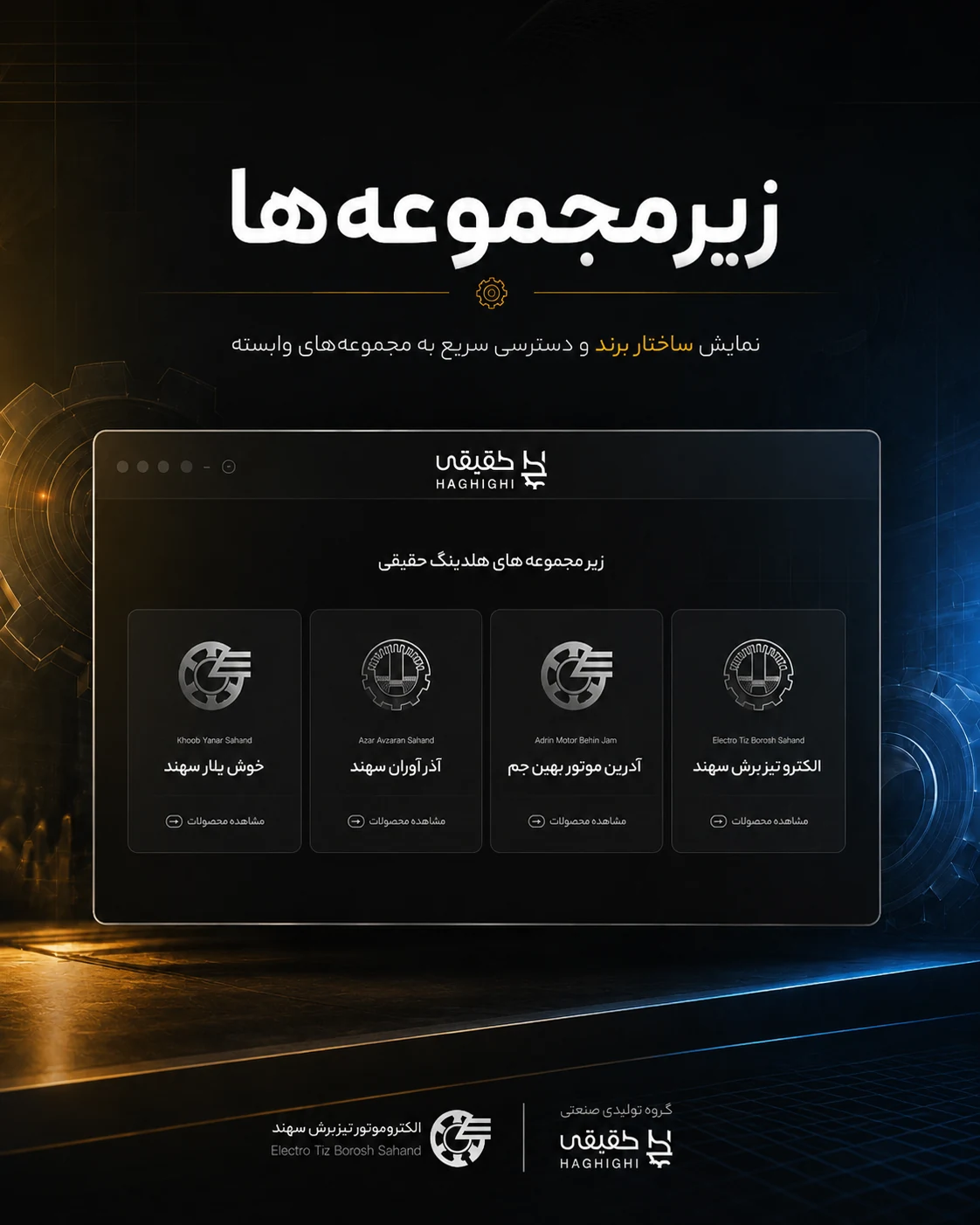 طراحی سایت الکتروموتور تیزبرش سهند