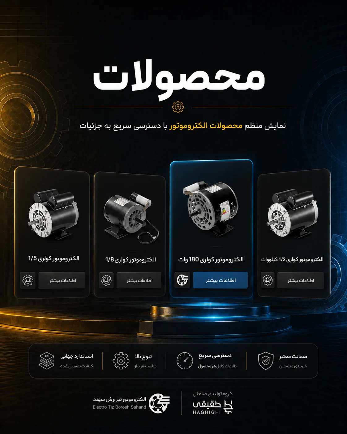 طراحی سایت الکتروموتور تیزبرش سهند