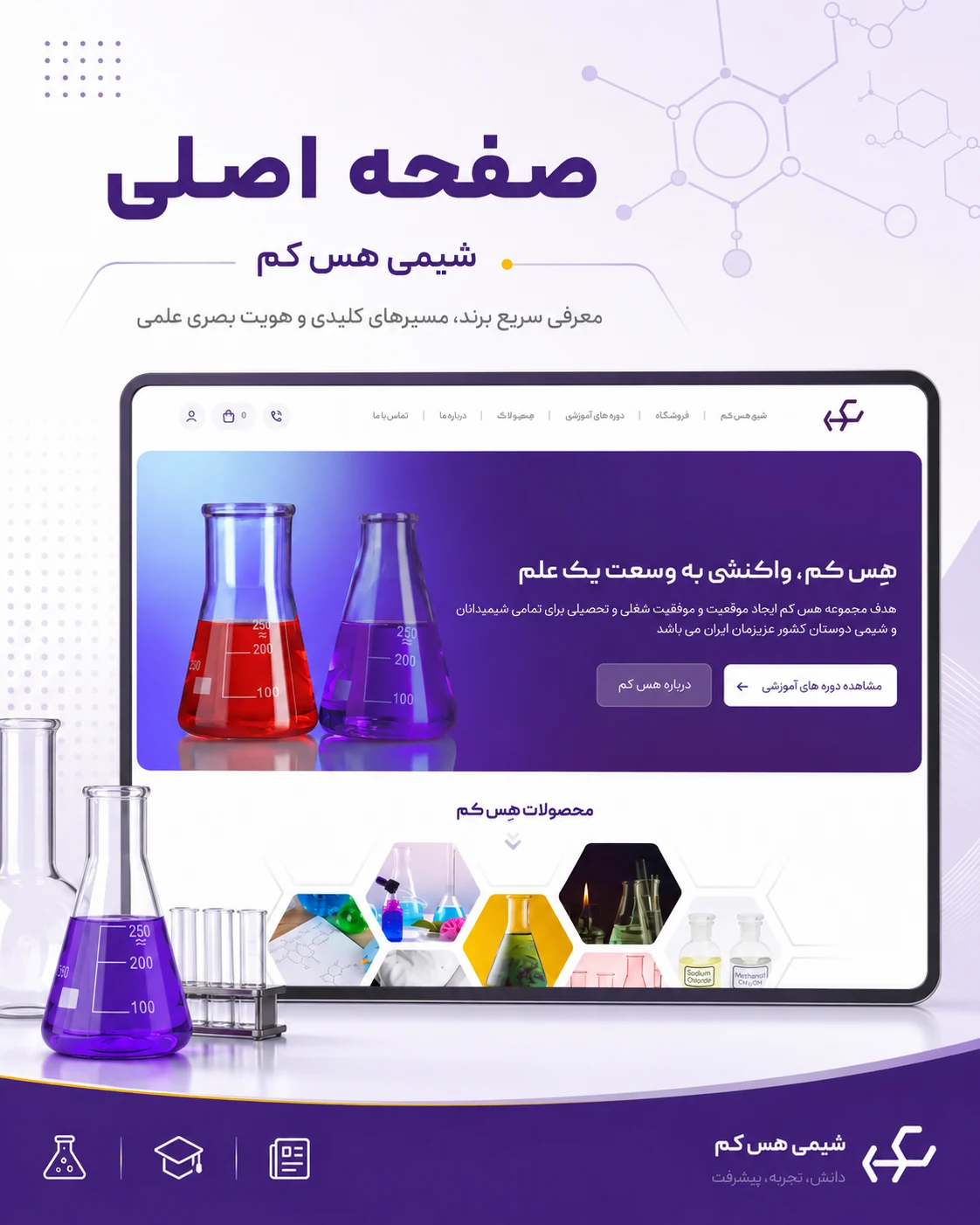 طراحی سایت شیمی هس کم